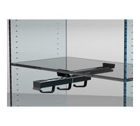 Porte-cintres coulissant sous tablette 405 - noir - 3 crochets AMBOS