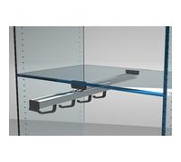 Porte-cintres coulissant sous tablette 405 - noir - 4 crochets AMBOS