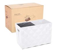 Porte-ciseaux, Outils de coiffure pratiques Accessoires Boîte de rangement, Ciseaux Peigne Pince à cheveux Boîte d'organisateur de bureau, Sac multifonctionnel pour les outils de coiffeur(Blanc)