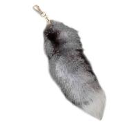 Porte-cl¿¿s queue de renard en peluche, anneau porte-cl¿¿s queue d'animal en fourrure, queue d'animal de 40 cm