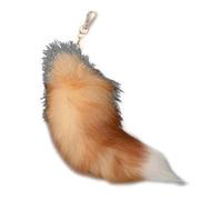 Porte-cl¿¿s queue de renard en peluche, anneau porte-cl¿¿s queue d'animal en fourrure, queue d'animal de 40 cm