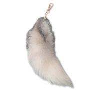 Porte-cl¿¿s queue de renard en peluche, anneau porte-cl¿¿s queue d'animal en fourrure, queue d'animal de 40 cm