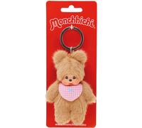 Bandai Porte-clés peluche Bearchhichi Monchhichi – Modèle ourson avec bavoir