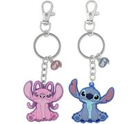 Porte-clÃ© Peers Hardy Disney Angel &38; Stitch (x2) Bleu TU