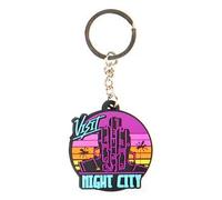 J!NX Porte-clé PVC Cyberpunk 2077 Night City Multicolore Taille unique