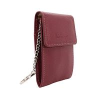 Porte clé à anneau KATANA unisexe en cuir réf 953025 taille moy. (11 coul.disp) (Rouge)