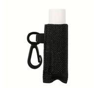 Porte-clé à lèvres élastique Baume à lèvres Rouge à lèvres Étanche Voyage Clip on Cosmétique Solution de rangement pour femmes et filles Porte-clé, Noir , Taille unique pour tous