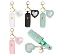 Porte-clé à lèvres - Mini porte-cosmétiques - Tube de rangement compact pour les lèvres - Sac de rangement élégant - Compagnon de beauté pratique pour les voyages, la gym, le shopping, les fêtes, les