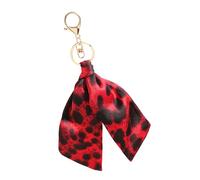 Porte-clé à thème en tissu polyester pour sac à main, accessoire pour voyage ou fête, rouge vin, taille unique