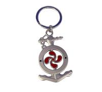 Porte-clé Ancre avec Croix Basque - Style Marin & Identité Basque | Souvenir Authentique (Rouge)