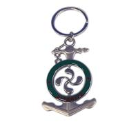 Porte-clé Ancre & Croix Basque - Biarritz (Vert)