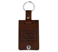 Porte-clé avec photo 'Super Papa' - Dimension 12 x 5 cm