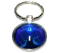 Porte Clé Balance Bleu Métal Signe Astrologique Zodiaque astro clef voiture horoscope porteclef maison astrologie tropicale constellation symbole zodiac femme homme enfant fille garçon CameleonShop