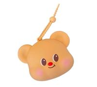 Porte-clé Beurrier Dessin animé Silicone Souple Rangement pour Boutons Écouteur de Pièces de monnaie Portable Stockage de Poche Mignon Porte-clé