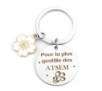 Porte-Clé Cadeau Atsem Maternelle - Remerciement D'École Fin D'Année Pour Maîtresse et Atsem