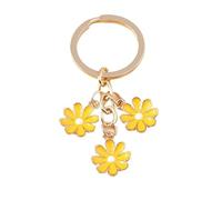 Porte-clé Charm Cute Enamel Daisy Flower Keychain For Women DIY Handbag Pendant Car Key Ring Holder Souvenir Trinket(Blue)
