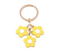 Porte-clé Charm Cute Enamel Daisy Flower Keychain For Women DIY Handbag Pendant Car Key Ring Holder Souvenir Trinket(Red)