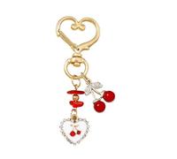 Porte-clé Charm Flower Animal Keychain Love Heart Key Ring For Women Girls Handbag Pendants DIY Handmade Jewelry(Yellow)