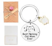 Porte hat en acier inoxydable avec pendentif gravé, cadeau personnalisé, enveloppe, carte de vœux et rose en papier inclus