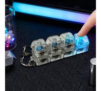 Porte Cle Clavier Anti Stress Lumineux - 4 Boutons Claviers Clics Fidgets Toy avec Lumières, ClavierAnti-Stress Clicky, Fidget Porte Clés ClavierFidget Anti Stress Jouet pour Adultes Et Enfant