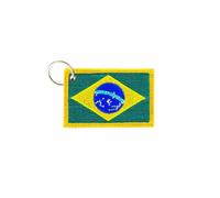 Porte Cle Cles Clef Brode Patch Ecusson Badge Drapeau Bresil Bresilien