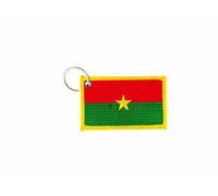 Porte Cle Cles Clef Brode Patch Ecusson Badge Drapeau Burkina Faso Burkinabe