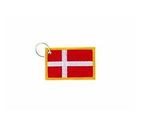 Porte Cle Cles Clef Brode Patch Ecusson Badge Drapeau Danemark Danois