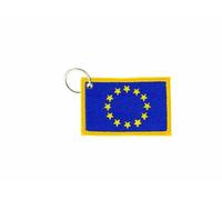 Akachafactory Porte cle cles Clef Brode Patch ecusson Badge Drapeau Europe europeen UE CEE
