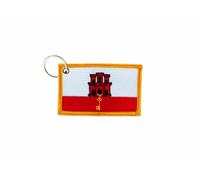 Porte Cle Cles Clef Brode Patch Ecusson Badge Drapeau Gibraltar