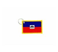 Porte Cle Cles Clef Brode Patch Ecusson Badge Drapeau Haiti Haitien