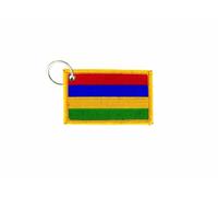 Porte Cle Cles Clef Brode Patch Ecusson Badge Drapeau Ile Maurica Mauritius