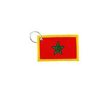 Porte cle cles clef brode patch ecusson badge drapeau maroc marocain