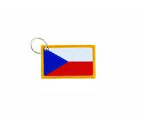 Akachafactory Porte cle cles Clef Brode Patch ecusson Badge Drapeau Republique tcheque
