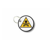 Porte Cle Cles Clef Brode Patch Ecusson Biker Danger Poison Tete De Mort