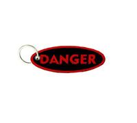 Porte Cle Cles Clef Brode Patch Ecusson Biker Morale Danger Warning