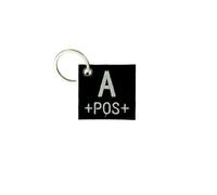 Porte Cle Cles Clef Brode Patch Ecusson Morale Groupe Sanguin Militaire A+ Noir