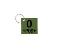 Porte Cle Cles Clef Brode Patch Ecusson Morale Groupe Sanguin Militaire O+ Kaki