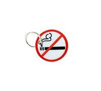 Porte cle cles clef brode patch ecusson morale no smoking interdit fumer