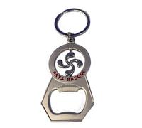 Porte-clé Croix Basque avec Décapsuleur - Souvenir Basque Pratique & Authentique (rouge)