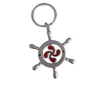 Porte-clé Croix Basque - Design Barre | Souvenir Authentique & Élégant (Rouge)