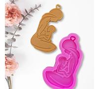 Porte-Clé D'allaitement Brillant, Moule En Silicone, Artisanat, Polymère, Bijoux, Collier, Outil De Fabrication, Moule En Résine Époxy