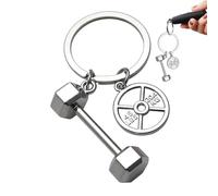 Porte-clé de fitness - Plaque de poids avec sac en alliage de zinc - Design kettlebells - Porte-clés accessoire sac de musculation entre, A, Consulte la descripción