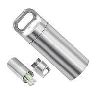 Porte e pilule - Boîte à pilules de voyage 48 g/26 g | Petite boîte à médicaments de voyage en acier inoxydable à une pièce, porte ontenant pour portefeuille ou poche, bouteille de