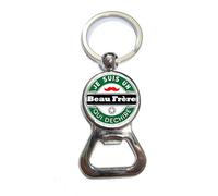 Porte clé décapsuleur 'beau frère qui déchire' - Cadeau original pour homme, idée cadeau anniversaire, Noël, fête