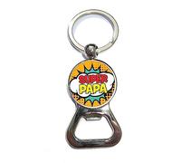 Porte clé décapsuleur "Super Papa" bière cadeau papa, noel, anniversaire, fete des père, beau père