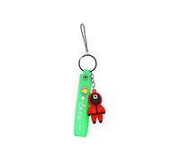 Porte-clé Dragonne Figurine Série Coréenne Squid Game Bracelet Silicone Vert