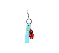 Porte-clé Dragonne Figurine Série Coréenne Squid Game Bracelet Souple Bleu Clair Bleu