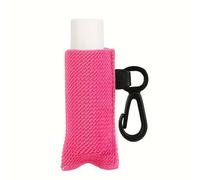 Porte-clé élastique à clipser pour baume à lèvres et baume à lèvres, rose rouge