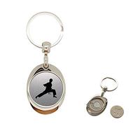 Porte n Métal alu brossé avec jeton aimanté gravé Karaté