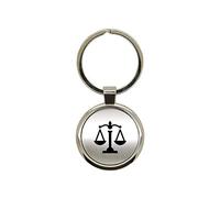 Porte n métal alu brossé Balance rond gravure laser